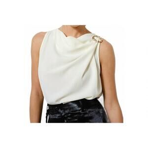 NEW INA FASHION athena ring blouse in ivory